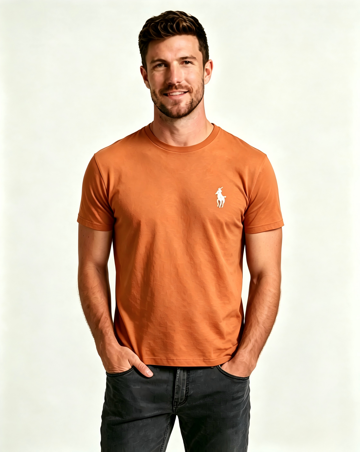 Men's basic crew neck T-shirt – Casual soft pure cotton short-sleeved top